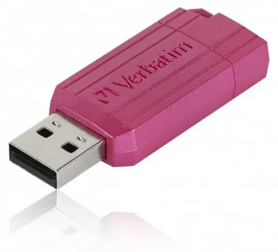 Produktbild von Verbatim PinStripe, 128 GB, USB Typ-A, 2.0, 12 MB/s, Dia, Pink