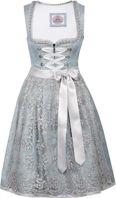 Produktbild von MarJo Mini Dirndl HIMMELSKRON 58 cm mit floralem Muster in Flieder, Puderrosa und Silberblau