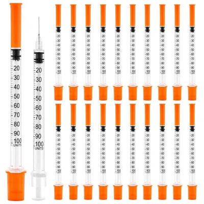 20 Spritzen 1 ml, 31G x 6 mm, Dosierinstrument für Labor & Basteln