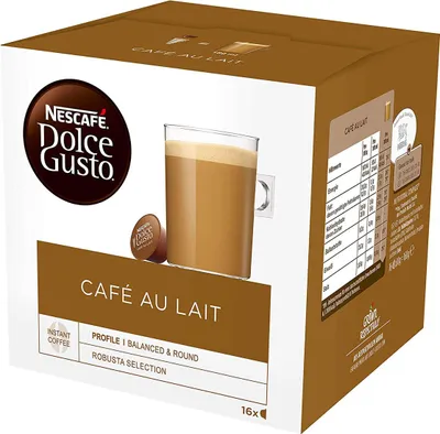 Obrázek produktu pro Nescafe Dolce Gusto Cafe Au Lait 16 lusků pro plný požitek z kávy 160g