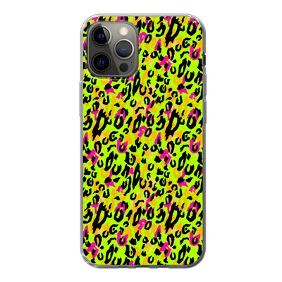 Produktbild von MuchoWow® Handyhülle Schutzhülle Hülle für iPhone 13 Pro Tierprint - Panther - Neon - Gelb Silikon Softcase Handy Hülle - Handy-Tasche