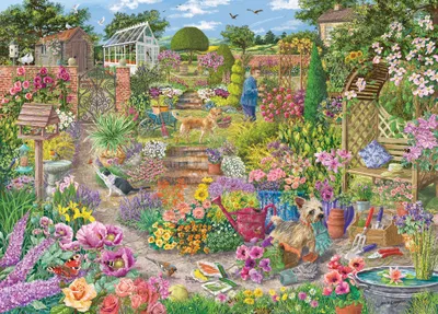 Image de GIBSONS Puzzle Jardin fleuri 1000 pièces