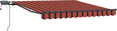 Image de vidaXL Store à rallonge orange et marron 300 x 250 cm