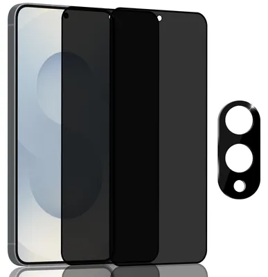 Zdjęcie produktu dla 2-pak Samsung S25 Edge Szkło ochronne na ekran Privacy & 1-pak ochrona obiektywu - Szkło hartowane 9H - Super jakość 3D