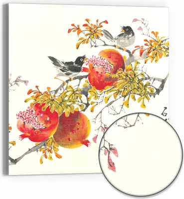 Produktbild von DEQORI Hybrid Leinwand Bild 30x30 cm 'Stille Eleganz' Wandbild Glas flach modern