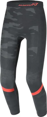 Zdjęcie produktu dla Spodnie funkcyjne Macna Base Layer All-Season, czarne/szare/czerwone, rozmiar S/M