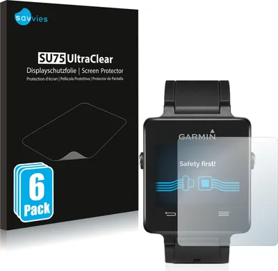 Produktbild von 6x Für Garmin vivoactive Schutzfolie Savvies Displayschutz Display Schutz Folie Klar Transparent