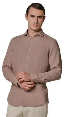 Produktbild von Rosa Hemd Profuomo Regular Fit Leinen