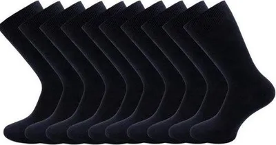 Produktbild von Bambus Socken 10er Pack nahtlos atmungsaktiv Größe 43-46 Schwarz