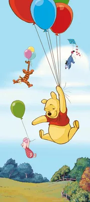 Immagine prodotto di Poster Disney Winnie the Pooh blu, rosso e verde - 600762 - 90 x 202 cm