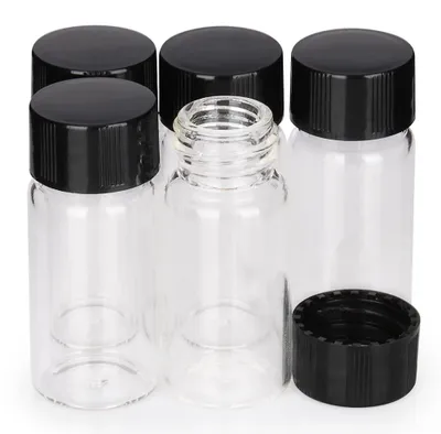 Glas-Monsterfläschchen 10 ml, 10er-Set, mit Schraubdeckel
