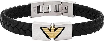 Image de Bracelets cuir Emporio Armani collection argent - homme