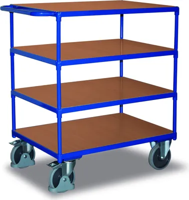 Produktbild von Variofit Schwerer Tischwagen mit 4 Ladeflächen, Ladefläche:1000x700 mm