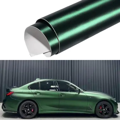 Obrázok produktu pre Samolepiaca fólia na auto, tmavozelená, matná, metalická, s odvzdušňovacími kanálikmi, rozmer 75 x 152 cm