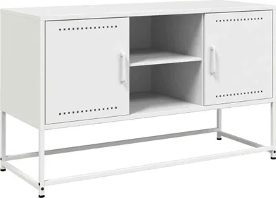 Produktbild von vidaXL TV-Schrank Weiß 100,5x39x60,5 cm Stahl