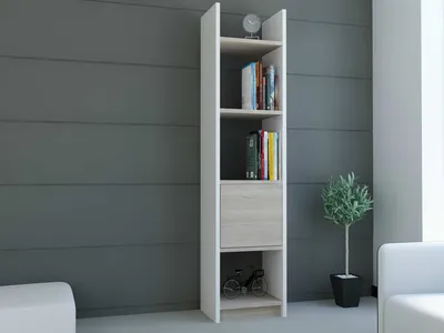 Productafbeelding van Skye Decor, hoogwaardige boekenkast, 33,1 x 150 x 29,5 cm | 100% melaminecoating op spaanplaat, 18 mm dik | Wandmontage mogelijk, diverse planken, modern design in wit en Cordoba.