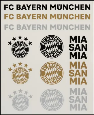 Produktbild von FCB Aufkleber Sticker Auto 3D Schriftzug Fußball Auto FC Bayern München Set Bomb Aufkleberkarte Set rot/weiß