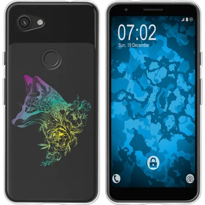 Produktbild von PhoneNatic Case kompatibel mit Google Pixel 3a Silikon-Hülle Floral Fuchs M1-4