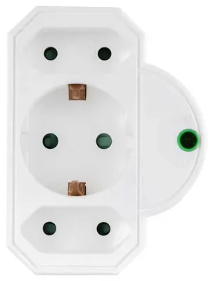 Obrázok produktu pre REV Ritter zásuvkový adaptér 3-cestný s prepäťovou ochranou biely (0020070112)