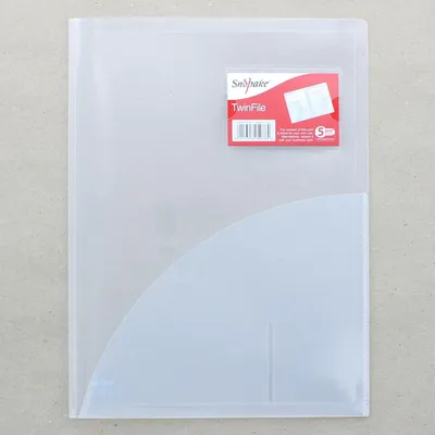 Produktbild von Präsentationsmappe TwinFile A4 farblos Packung mit 50 Stück