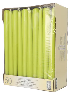 Immagine prodotto di PAPSTAR  81113 PAPSTAR Leuchterkerzen, 22 mm, limonengrün, 50er Pack