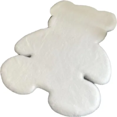Zdjęcie produktu dla Śliczny dywanik do sypialni Miękki dywanik w kształcie niedźwiedzia Kudłaty dywanik podłogowy dla dzieci Nastoletnie dziewczyny Pokój Podłoga Salon Biały 45x60