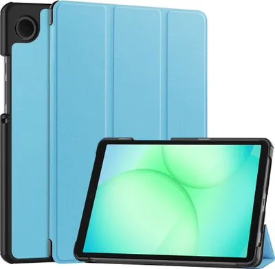 Produktbild von Samsung Galaxy Tab A11 Hülle - Coverup Tri-Fold Ständer Klapphülle mit Schlaf/Wach-Funktion - Hellblau
