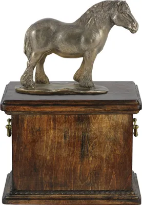 Productafbeelding van Art-Dog Dierenurn – Belgisch trekpaard / Percheron – gegoten uit bronspoeder en hars