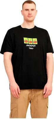 Produktbild von Jack & Jones Blockpop Plus Size Kurzarm-t-shirt Schwarz 5XL Herren Schwarz 5XL