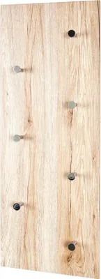 Produktbild von HAKU Wandgarderobe chrom, eiche San Remo - MDF, Metall, B/H/T: 80x30x6 cm