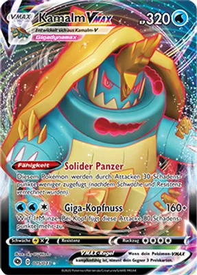 Produktbild von Kamalm VMAX 015/073 Ultra Rare Pokémon Weg des Champs Sammelkarte