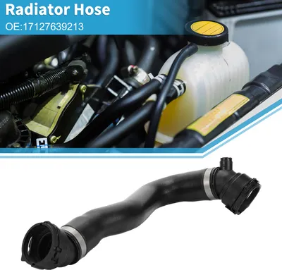 Image de Tuyau De Radiateur No.17127639213 Tuyau D'Eau De refroidissements De Radiateur Inférieur Pour BMW F26 X4 Xdrive28I 2015-2018 Caoutchouc Noir.