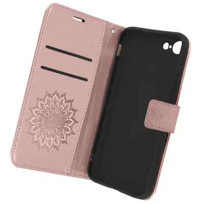Image de Avizar, coque de protection avec motif mandala pour Apple iPhone 7 / 8 / SE 2020, couleur rose champagne