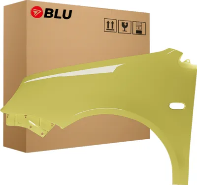 Produktbild von BLU Kotflügel Passend für Volkswagen Polo 9N IV 4 LD1B Links Gelb Gelb | 2001-2005 | Vorderseite Vorne | Lackiert | Einbaufertig