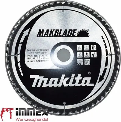 Obrázok produktu pre Makita kotouč pilový dřevo MAKBLADE 255 x 2.3 x 30 mm 60z