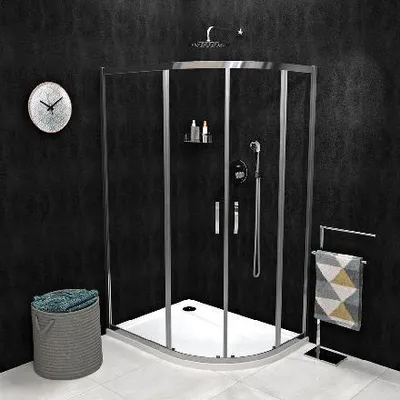 Produktbild von Gelco Sigma - Duschkabine Simply vierteilig 1000x800 mm, Coated Glass, Aluminium glänzend/Klarglas GS1080