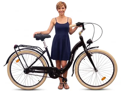 Produktbild von Dallas Bike Klapprad Faltrad 26 Zoll - 7-Gang Shimano Nexus - Alu-Rahmen M 17" - Schwarz-Creme, KI-generiertes Bild