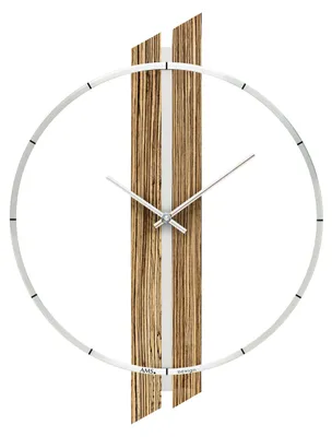 Produktbild von AMS W9606 Wanduhr mit Nussbaum-Holzgehäuse