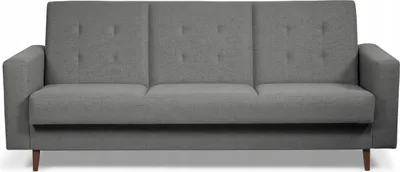 Produktbild von Schlafcouch - Sofa mit Bettkasten - Grau - 220x96x84 cm - Wellfedern - Gästesofa - Ausziehcouch - Klick-Klack-System - OSLO
