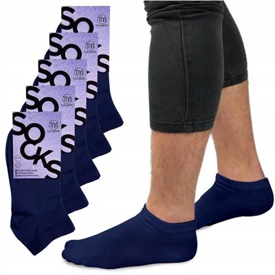 Produktbild von Tulmero 5 Paar Herren Kurzsocken Baumwolle Dunkelblau
