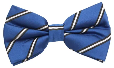 Produktbild von Fabio Farini - 1 Stück Herren Streifen Fliegen - Männer Querbinder Vorgebunden Bowtie Streifen - Blau/Weiß/Schwarz