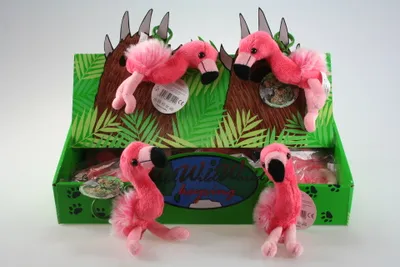 Immagine prodotto di Portachiavi fenicottero in peluche