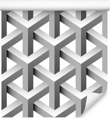 Produktbild von 10m VLIES TAPETE Rolle 3D Effekt Minimalismus Mosaik Geometrie XXL