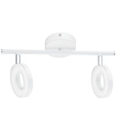 Produktbild von LED Spot 2-flammig WEISS/CHROM 'ODERZO'