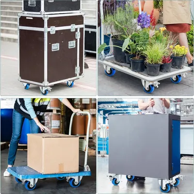 Obrázek produktu pro Těžká otočná kolečka s brzdou,Polyuretannábytková/transportní kolečka, 4 palce (100 mm)