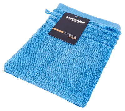 Produktbild von Traumschloss Frottier-Line Premium Waschhandschuh 16 x 21 cm nordic blau 100% ägäische Baumwolle mit 600g/m²