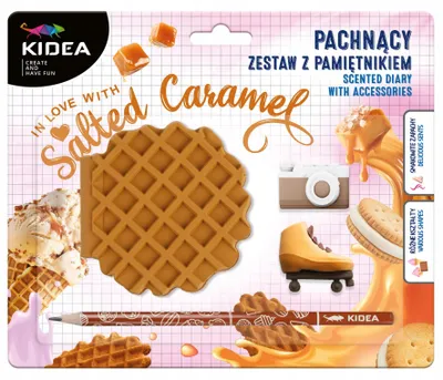 Produktbild von Kidea Tagebuch mit Salzkaramellduft und Zubehör