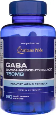 Image de GABA 750 mg 90 gélules Puritans Pride