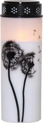 Produktbild von Star Trading LED Grabkerze, Gedenkkerze, Dandelion‘, Timer, 21cm