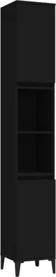 Immagine prodotto di vidaXL Armadietto da bagno nero 30x30x190 cm Materiale a base di legno